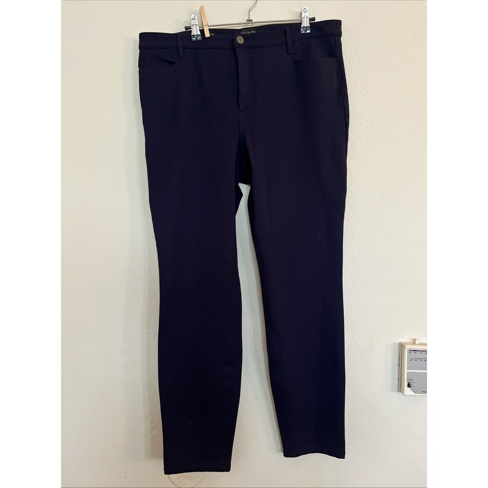 Talbots Soho 5 Pocket Jeggings Stretch Navy Blue Office Career Pants SZ 14